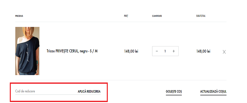 chenar cod reducere