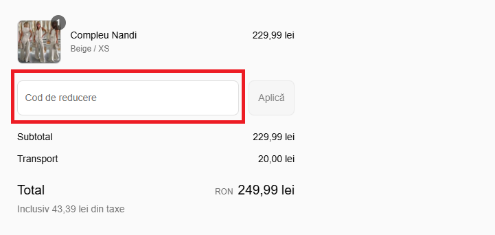 chenar cod reducere