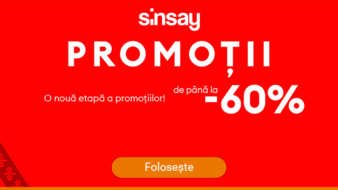 Sinsay - Promoţii de până la -60 %